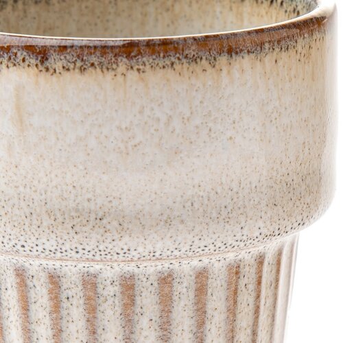 Zestaw 4 ceramicznych kubków Rustik 100 ml, beżowe