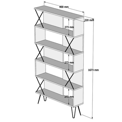 Extra Walnut könyvespolc