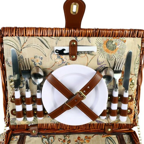 Arôme Picknickkorb für 4 Personen Garden, 40 x 30 x 20 cm
