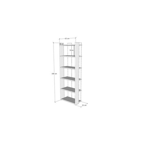 Knihovna Sakran White and Walnut