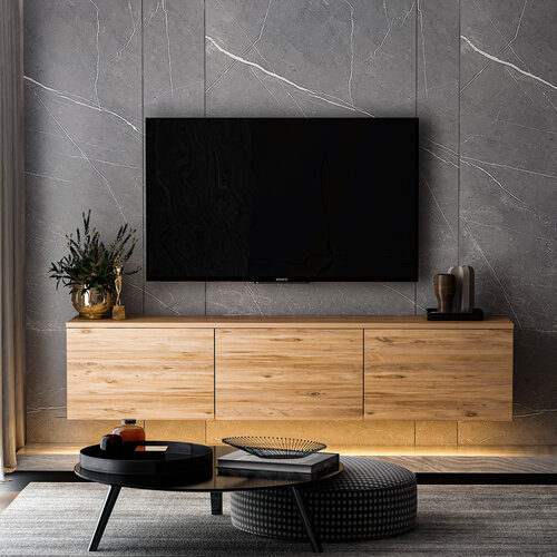 TV stolík Neon Illuminated Atlantic Pine