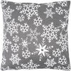 Vianočná obliečka na vankúšik Vločky sivá, 40 x 40 cm