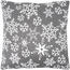 Vianočná obliečka na vankúšik Vločky sivá, 40 x 40 cm