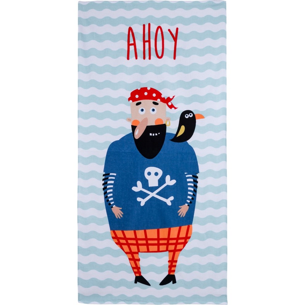 TipTrade Plážová osuška Ahoj Pirate, 70 x 140 cm