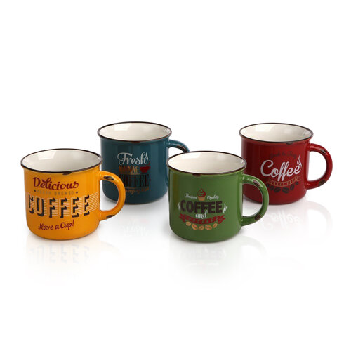 Porcelánový hrnček Cofee 330 ml, modrá