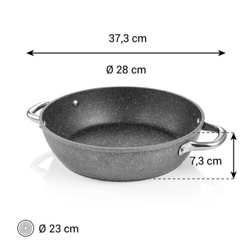 Tescoma Tigaie adâncă i-PREMIUM Piatră diametru 28cm, 2 mânere