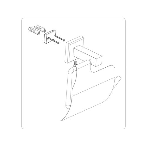 Fala Nosilec za toaletni papir z pokrovom QuadChrom, 14 x 10 x 7 cm