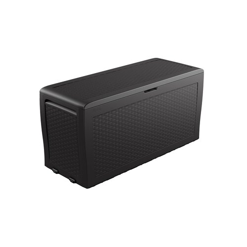 Keter Cutie de depozitare pentru grădină SamoaRattan antracit 270 l, 117 x 57 x 45 cm