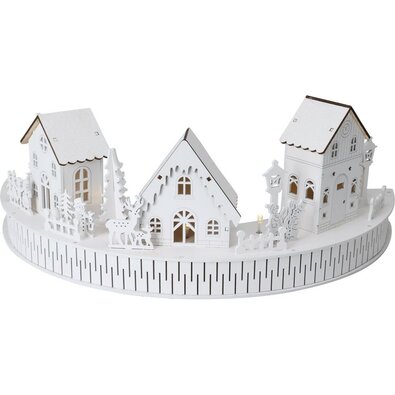 LED Winter Town White, 10x LED, 40 cm, 2x AA