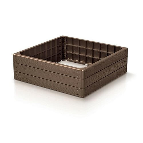 BASE WOODY magaságyas rusztikus tégla színű, 75,6 x 25 x 75,6 cm, világosbarna