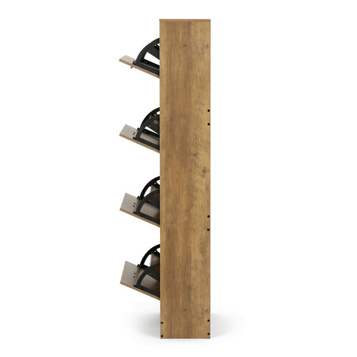 Výklopný botník se 4 přihrádkami COMPACT Elm, dekor jilm