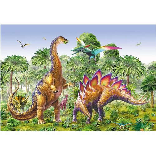 Dino Puzzle Souboj dinosaurů, 2x 48 dílků