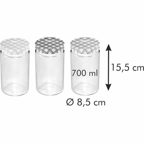 Tescoma DELLA CASA befőttes üveg, 0,7 l, 3 db