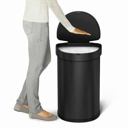 Simplehuman Półokrągły kosz bezdotykowy 45 l,czarny