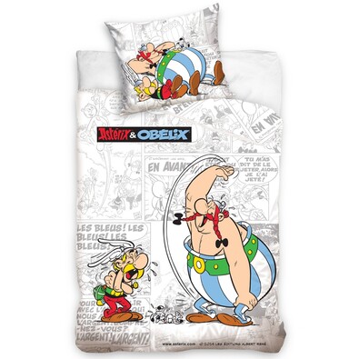 Dziecięca pościel bawełniana Asterix i Obelix komiks, 140 x 200 cm, 70 x 80 cm