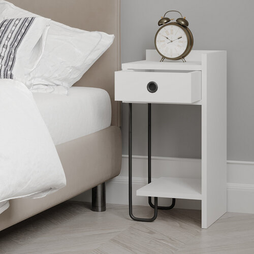 Nachttisch Sirius Right White