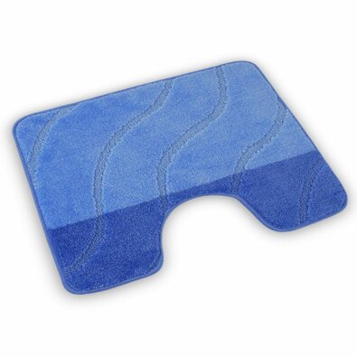 Covoraș pentru WC Kvalitex Valuri albastru, 60 x 50 cm