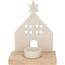 Dekorativer Kerzenhalter „Kirchlein mit Stern“, weiß, 15 × 16 × 8 cm