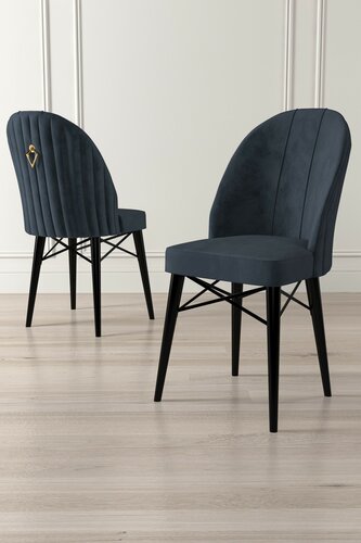 Esszimmerstuhl-Set Ritim Anthracite, 6 Stück