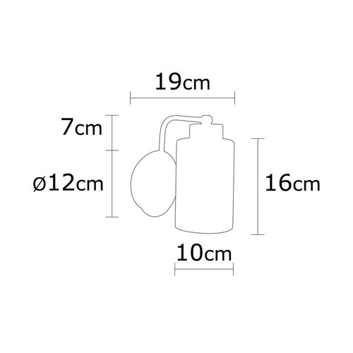 Kinkiet lampa ścienna Balcova - N-340, srebrny/biały