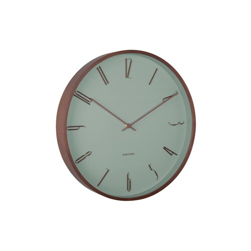 Karlsson 6014GR dizajnové nástenné hodiny zelená, pr. 40 cm