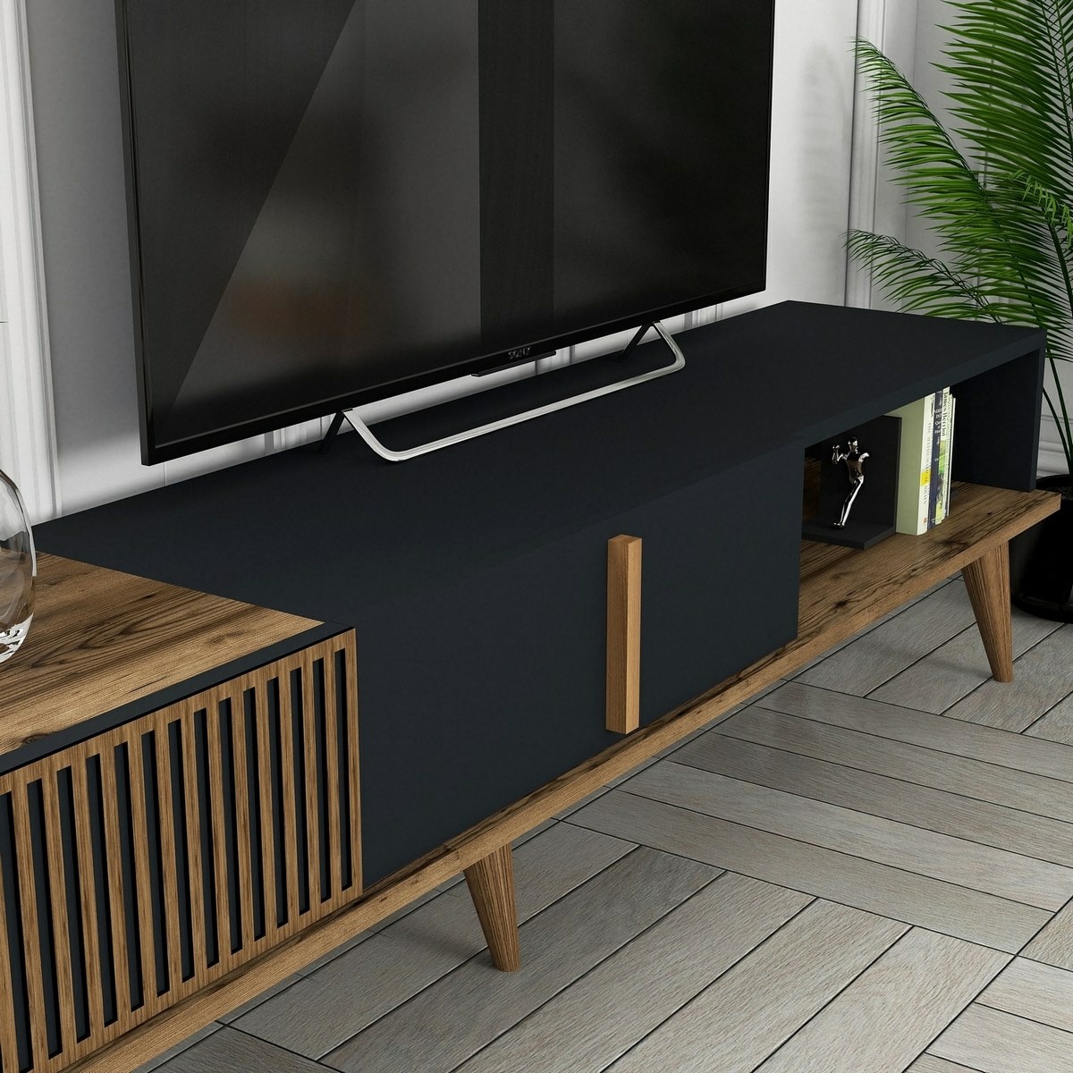Televízna stena Milen Walnut and Anthracite