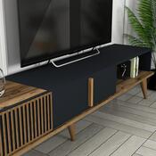 Ściana telewizyjna Milen Walnut and Anthracite