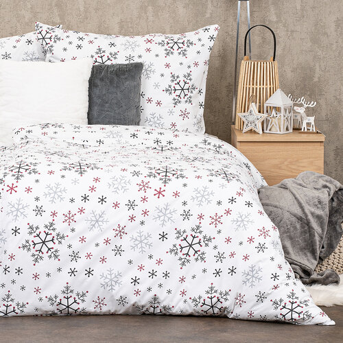 4Home Baumwollbettwäsche Snowflakes, 160 x 200 cm, 70 x 80 cm