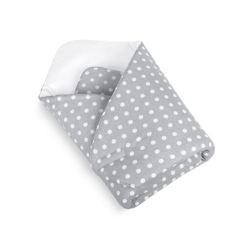 Pernuță înfășat Bellatex pentru copii cu buline  gri, 75 x 75 cm