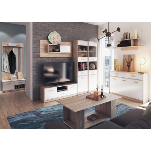 TEYO 2D1S TV-állvány, fehér