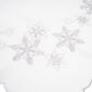Świąteczny obrus Płatki śniegu srebrny, 85 x 85 cm