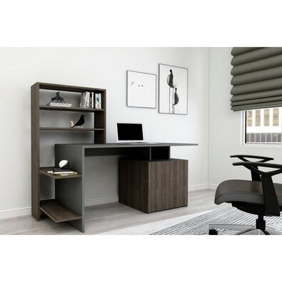 Pracovný stôl Melis Walnut and Anthracite