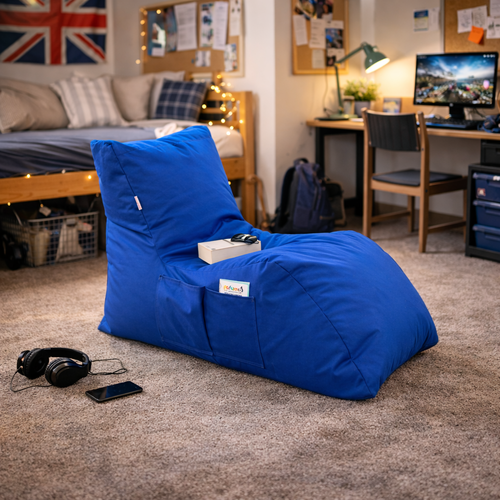 Puf Daybed, albastru închis