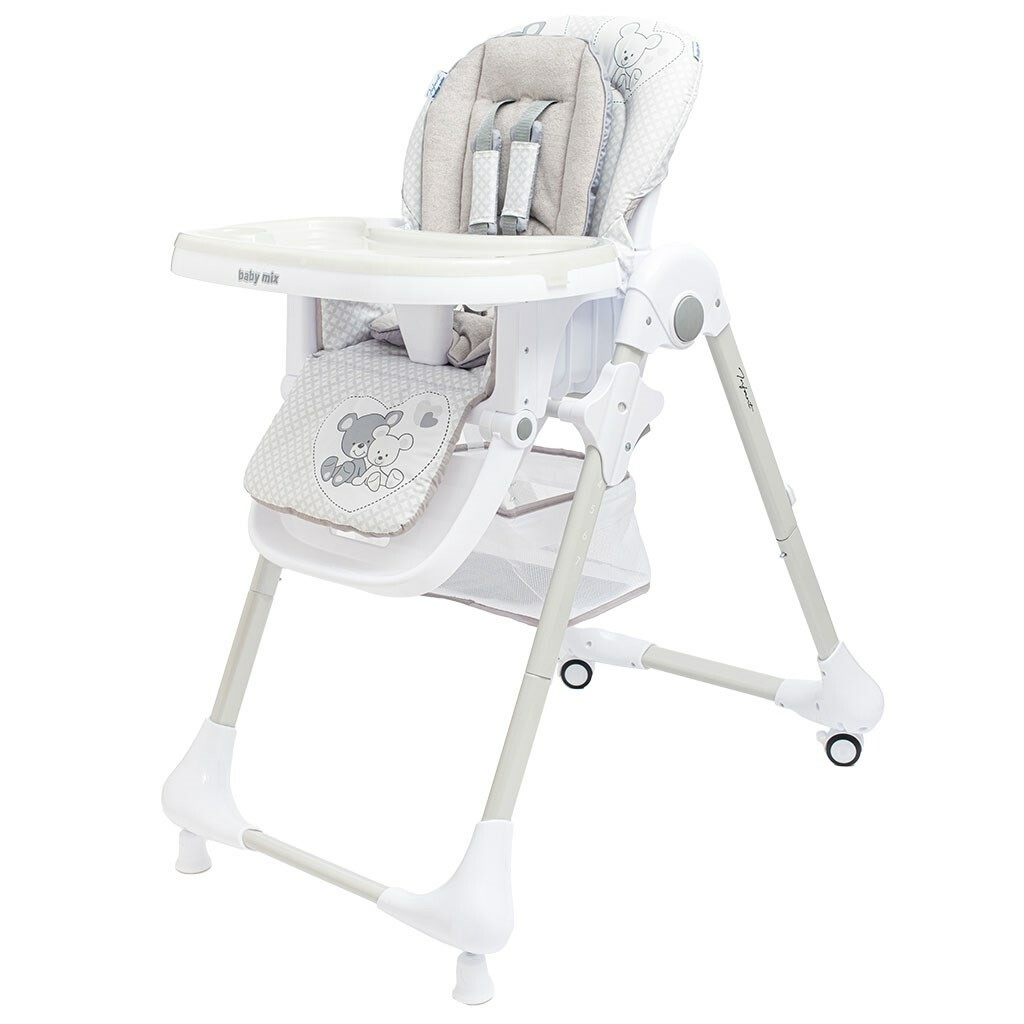 Detská vysoká stolička Baby Mix Infant, sivá