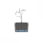 Plastia Samozavlažovací závěsný květináč Berberis šedomodrá + bílá, pr. 26 cm