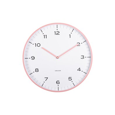 Karlsson 6011PI dizajnové nástenné hodiny ružové,priemer 40 cm