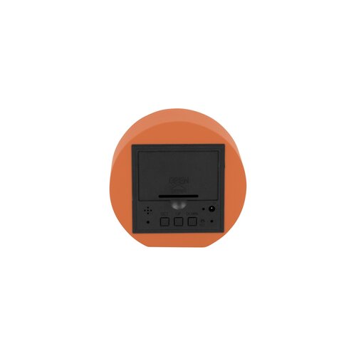 Karlsson 5981OR dizajnové LED hodiny s budíkom oranžová, pr. 9 cm