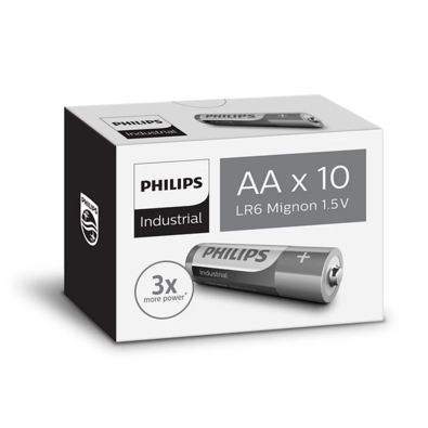 Philips ipari AA ultra-alkalikus elemek, 10 db