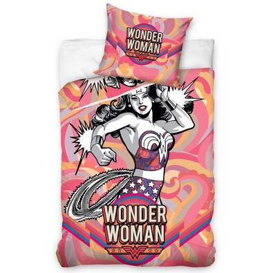 Dziecięca pościel bawełniana Wonder Woman, 140 x 200 cm, 70 x 80 cm