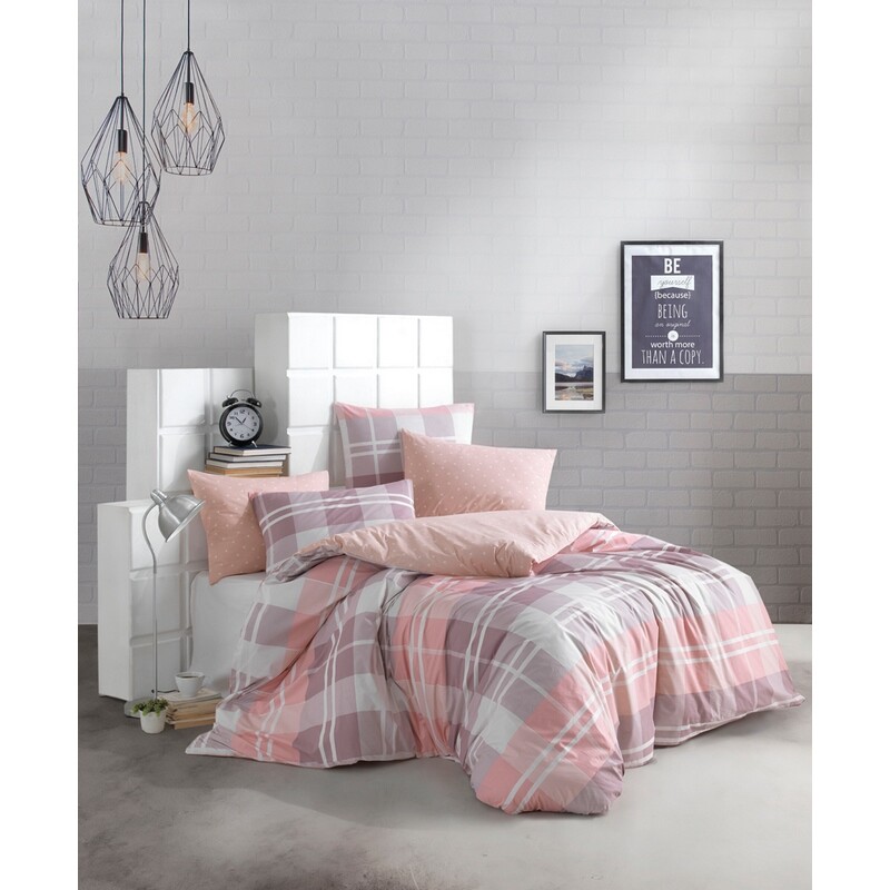 BedTex Bavlněné povlečení Mark růžová, 140 x 200 cm, 70 x 90 cm, 140 x 200 cm, 70 x 90 cm