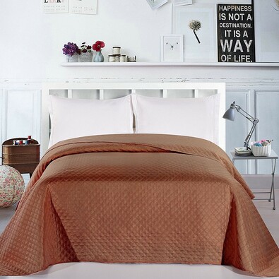 DecoKing Narzuta na łóżko Adam brązowy, 220 x 240 cm