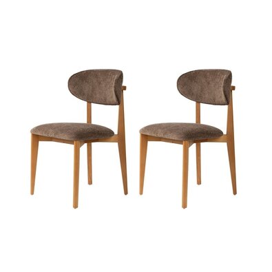 Set de scaune de sufragerie Lionte Brown and DarkOak, 2 buc.