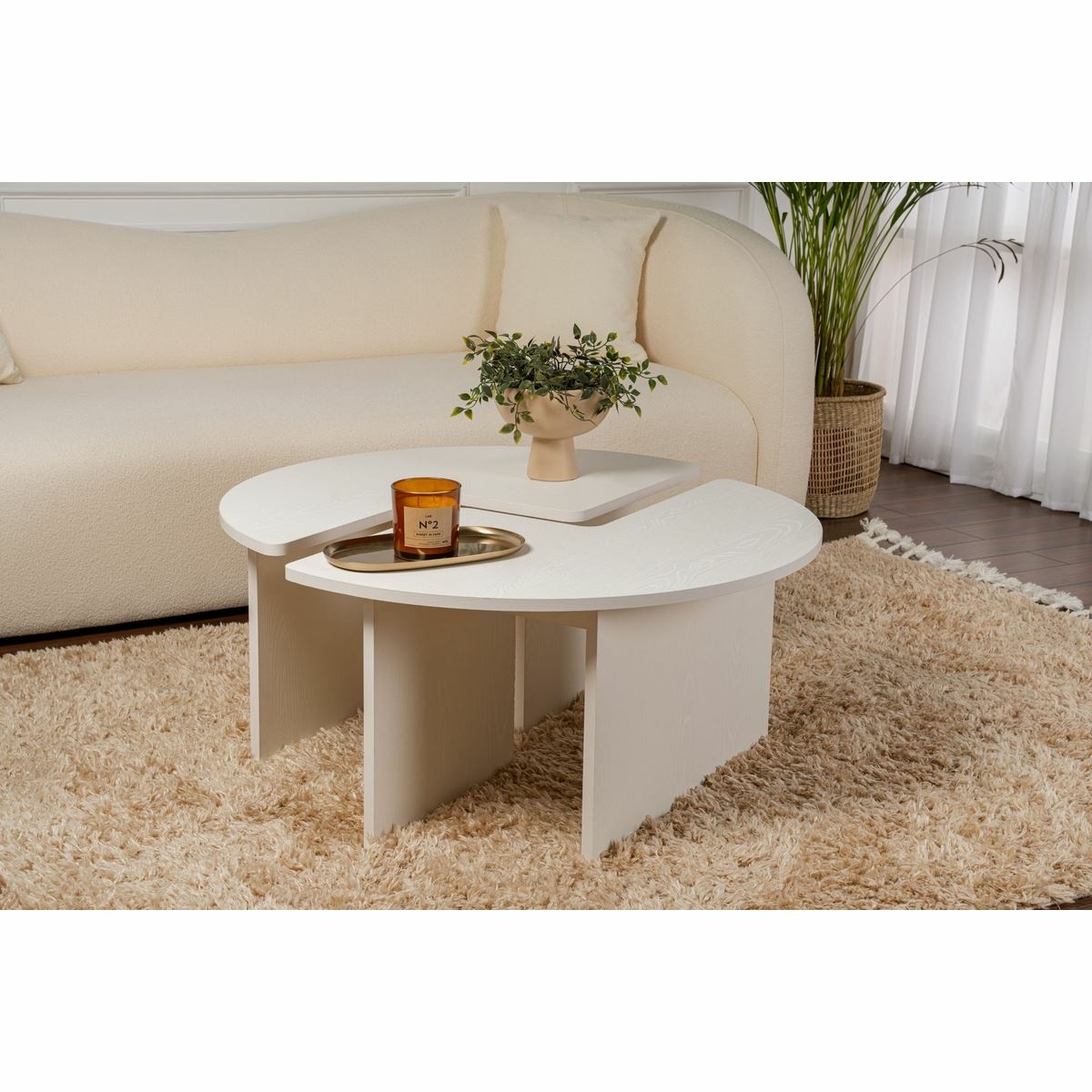 Konferenčný stolík Moira Wood White