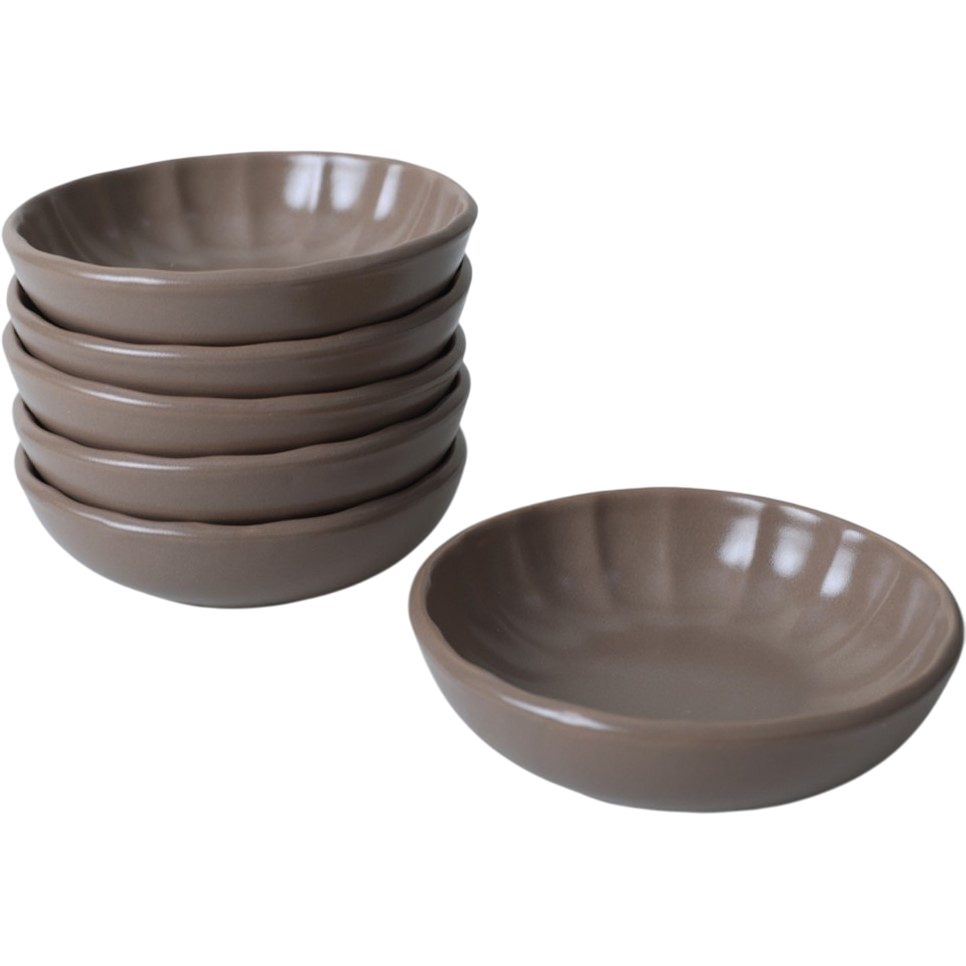 Zestaw 6 misek kamionkowych Laguna 12 cm, brązowy