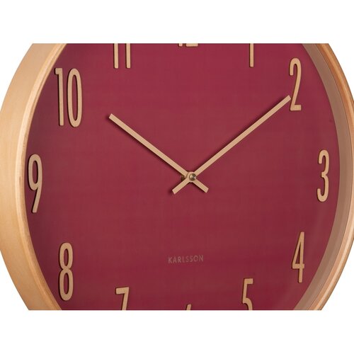 Karlsson 5996RD dizajnové nástenné hodiny červená, pr. 40 cm