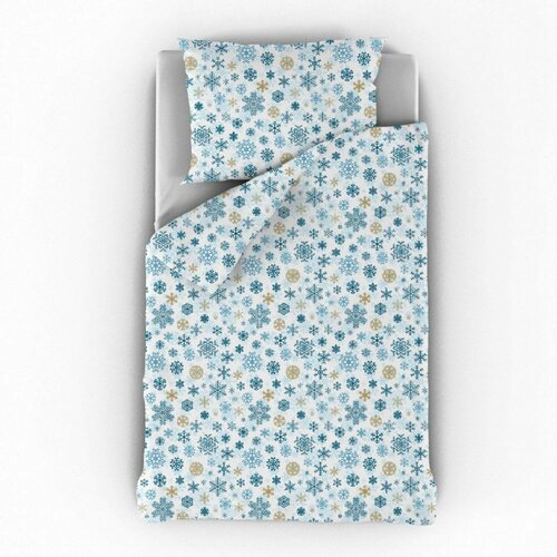 Kvalitex Bombažno posteljnino Vločka modra, 140 x200 cm, 70 x 90 cm