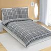 Lenjerie de pat din flanelă Bellatex Carouri gri,