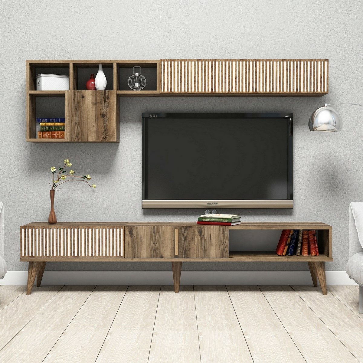 Televízna stena Milan Walnut