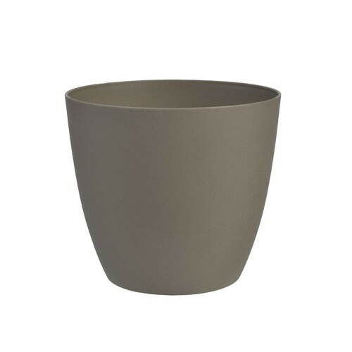 Ghiveci de flori Gardenico Ella matt taupe, diametru 25 cm