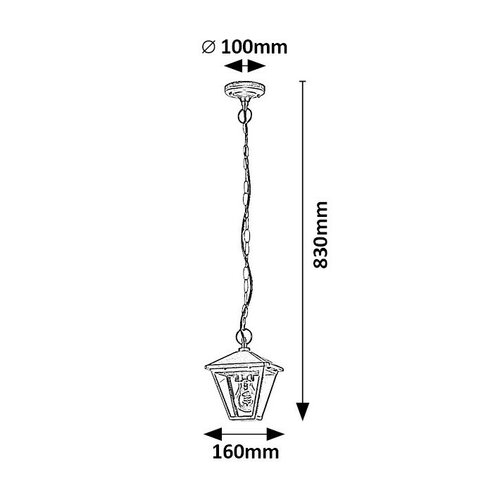 Rabalux 7149 вуличний підвісний ліхтар Paravento, антрацит